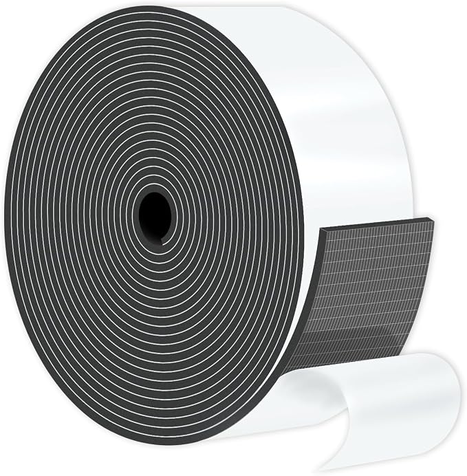 Foam Tape, Weather Stripping, High Density CR, Soundproof, 2 in x 1/8 in x 15Ft by MIKONIYA
