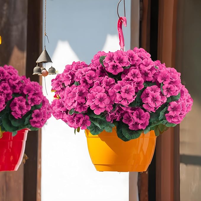 Hananona 12 Pcs Artificial Geranium Flowers - Image 4