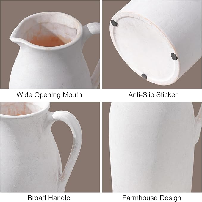 Ceramic Flower Vase with Handles - Image 3