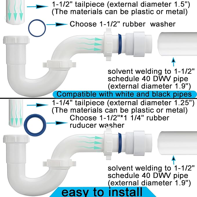 Yariwiz White P Trap 1 1/2 Inch - Image 4
