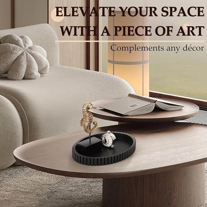 Oval Tray for Coffee Table Decor, Solid Concrete, Aesthetic Home Decor - Image 7