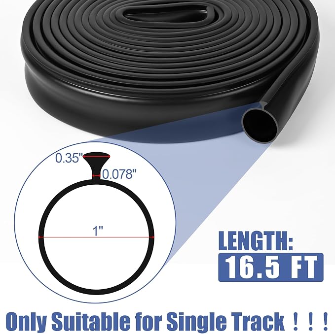 16.5FT Garage Door Seals Bottom Rubber, 0.35" Triangle Weather Stripping Seals - Image 4