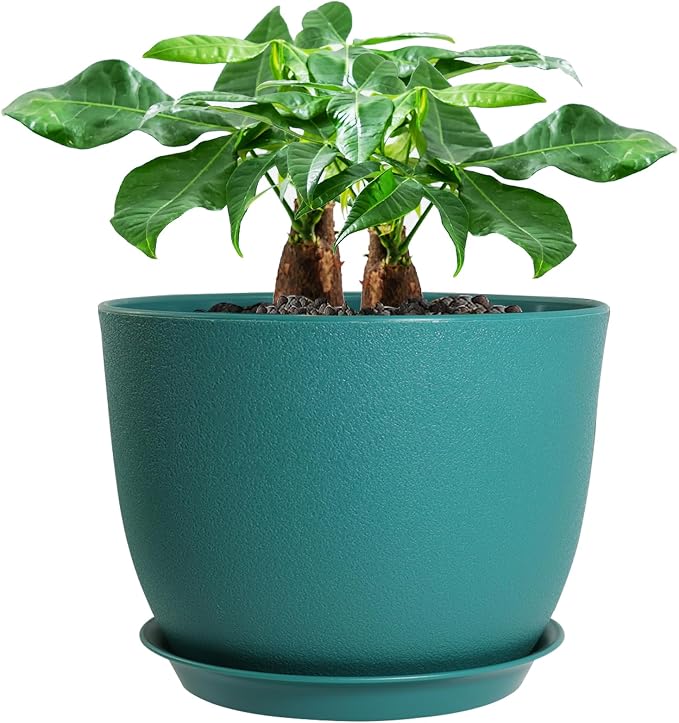 UOUZ 12inch Large Plant Pot, Modern Plastic Planter by UOUZ
