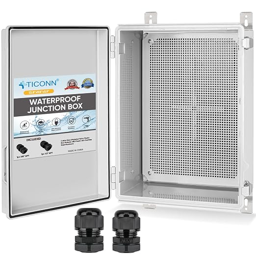 TICONN Outdoor Electrical Box Waterproof, ABS IP67 Junction Box Enclosure | by TICONN