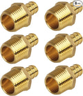 Pex Fittings, 1/2" Male NPT to 1/2" Pex Male Adapter, Heavy-Duty Brass Crimp by KAINGA