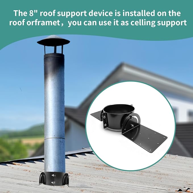 Adjustable Roof Chimney Pipe Support Bracket - Image 6