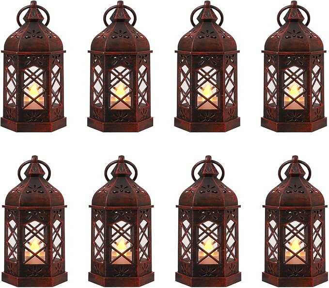 LLQ 8Pack Mini Lantern Decorative by LLQ-LuckLifeQuality