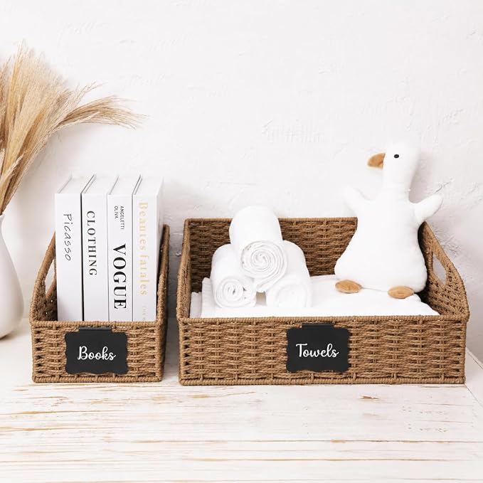 Wicker Baskets for Organizing, Pantry Baskets - Image 8