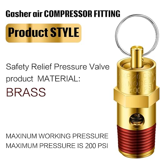 Therwen 4 Pcs Air Compressor Parts Replacement and Air Gauge Set, 1/4" Npt - Image 6
