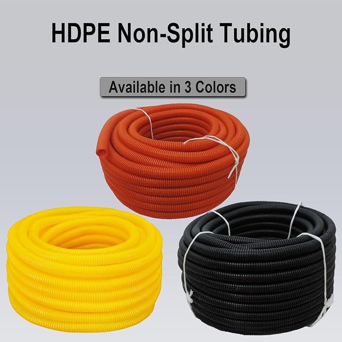 Flexible Polyethylene HDPE Non-Split Corrugated Wire Loom Tubing - Image 4