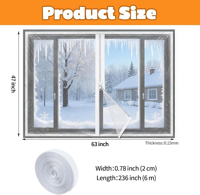 47 x 63 Inch Window Flim Insulation Kit - Image 2