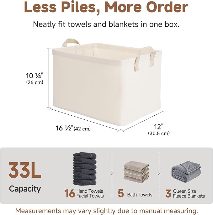 StorageWorks Fabric Storage Bins, Storage Basket - Image 2