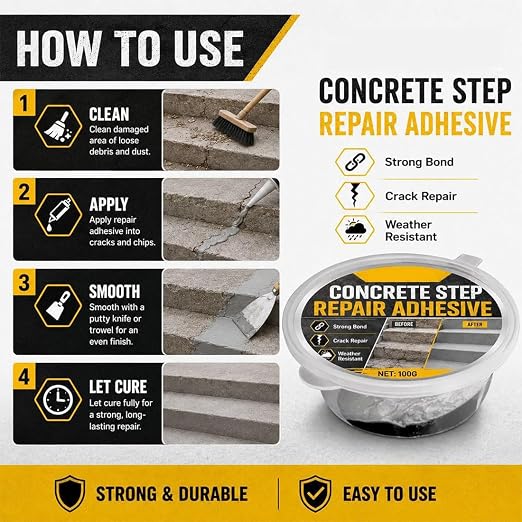 Concrete Step Repair Adhesive, Concrete Step Repair Kit | Permanently Bonds - Image 7