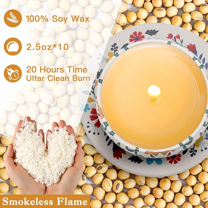 Scented Candles Gift Set, 10 Pack Soy Wax Aromatherapy Candles | 250-Hour Total - Image 2