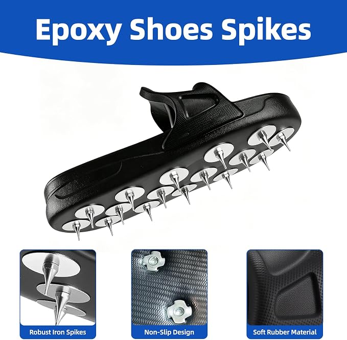 Epoxy Shoes Spike Shoes for Epoxy Flooring Coating, Slip-on Design, 16 Durable - Image 3