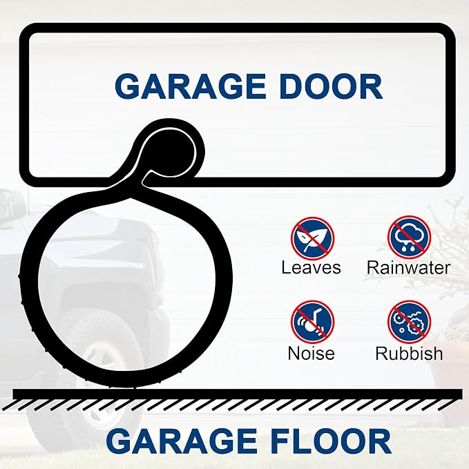 8.2FT Garage Door Bottom Seal Rubber 0.35" Big P Bulb Bottom Garage Weather - Image 6