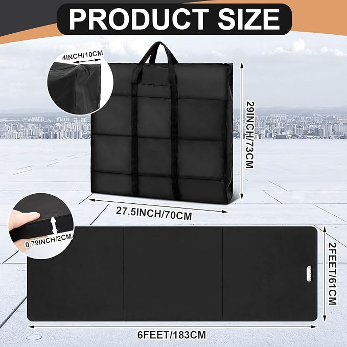 Nuanchu 6'x2' Folding Mechanic Mat, EVA Knee Protection Pad - Image 2
