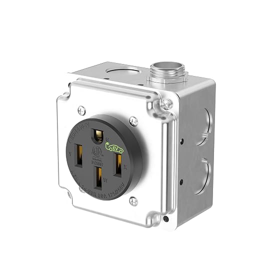 Nema 14-50 EV Outlet 50 Amp EV Charging Receptacle Heavy Duty, U-Shaped Brass - Image 9