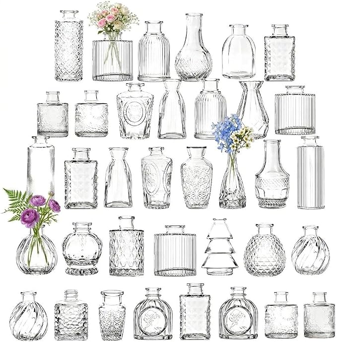 Mini Bud Vases As Wedding Centerpieces by Unknown