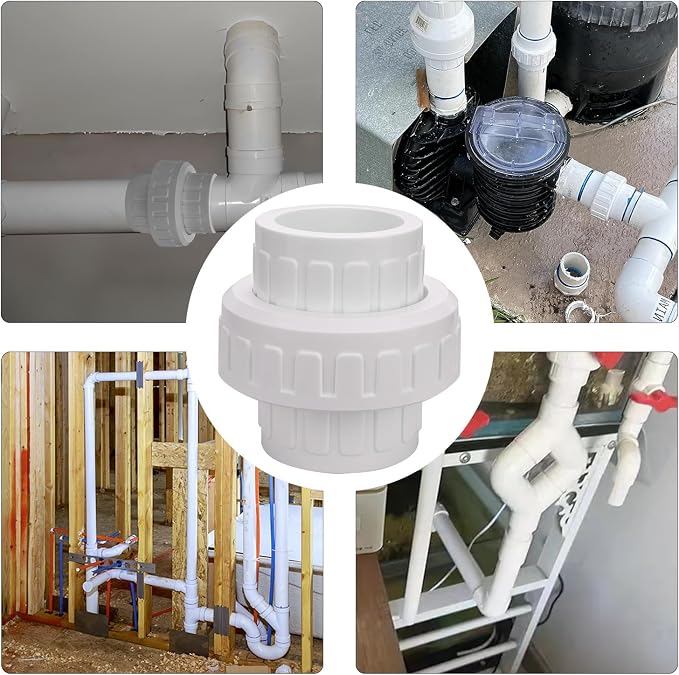 1" PVC Union Coupling Pipe Fitting PVC Adapter Schedule 40, EPDM O-Ring - Image 8