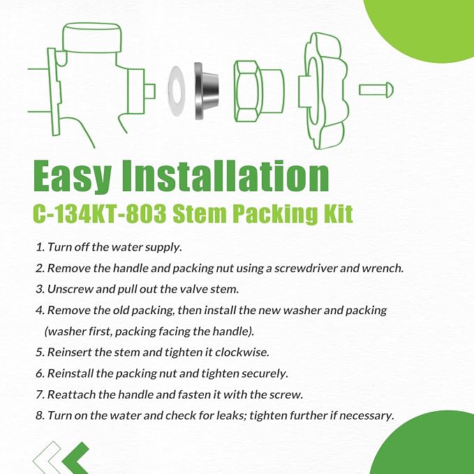C-134KT-803 Stem Packing Replacement Kit - Image 5