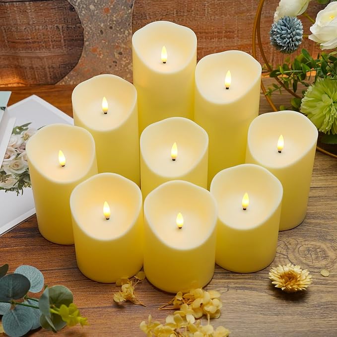 Nimiko Flameless Candles with Remote, Battery Operated Flickering Flameless - Image 6