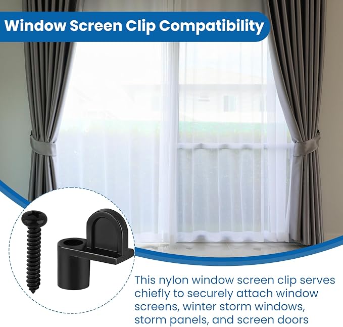 60 Pcs 3/8 Inch Nylon Window Screen Clips - Image 3