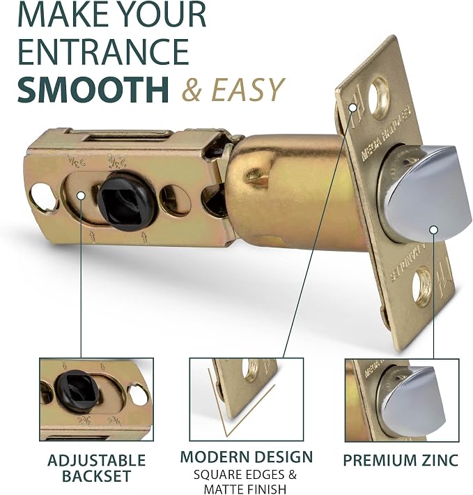 Privacy Square Latch Satin Brass - Image 2