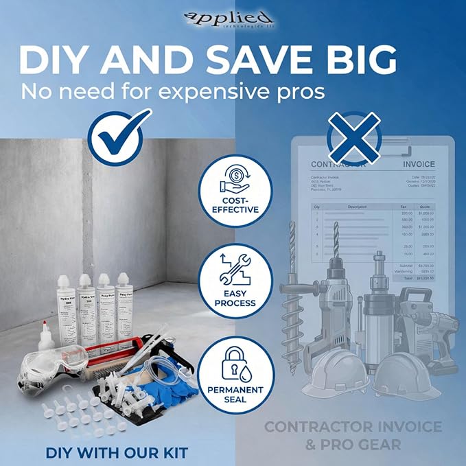 Hydra Stop 300 Fast Set Crack Injection Kit, 10ft | Quick-Reaction Resin - Image 3