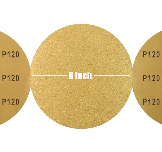 100 PCS 6 Inch PSA Sanding Discs 120 Grit Sandpapers Self Stick Sand Paper - Image 2