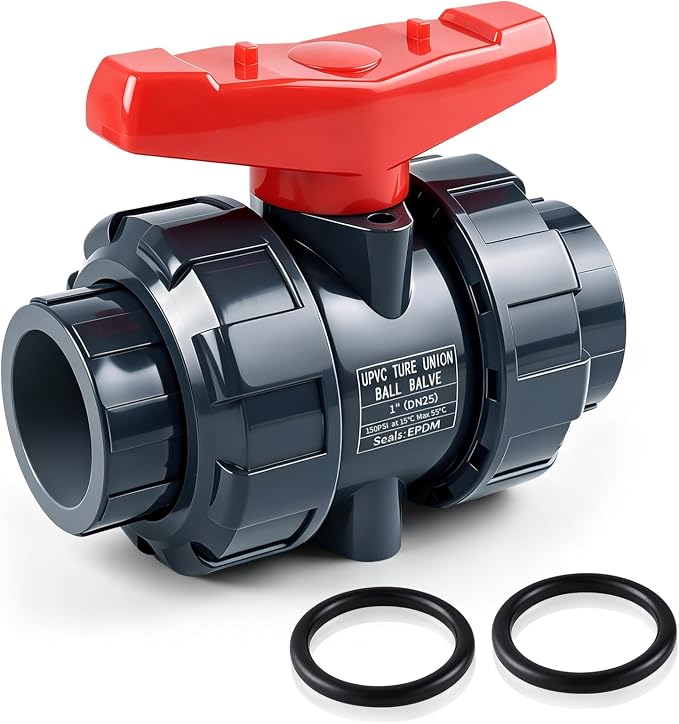 PVC Union Ball Valve, Slip Socket, Full Port by Boltigen