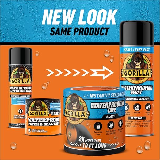 Gorilla Waterproofing Spray Black, Flexible Rubberized Sealant Coating - Image 10
