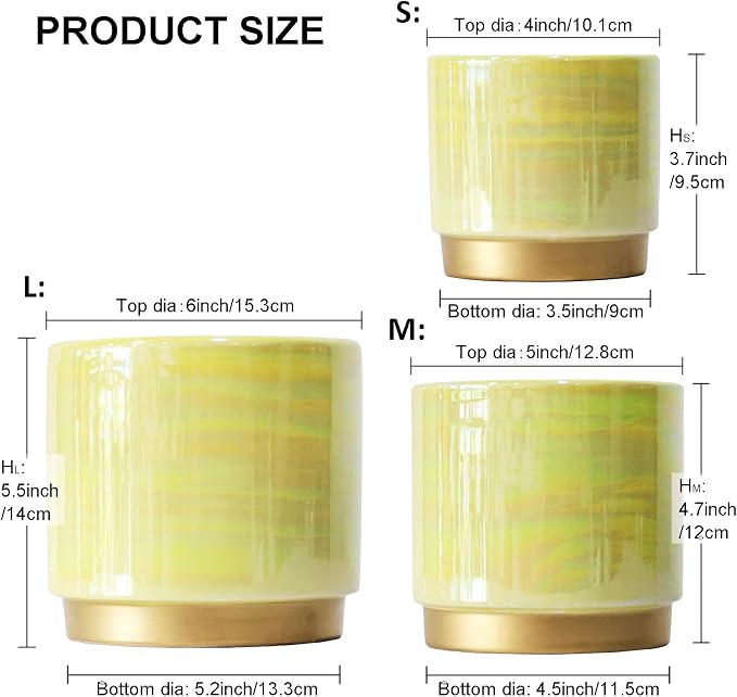 Gepege Ceramic Plant Pots for Indoor Plants, Planters - Image 6