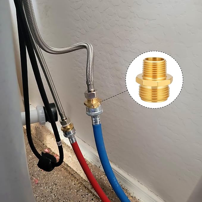 Garden Hose Adapter Fittings Solid brass Connectors Hose conversion pipe - Image 4
