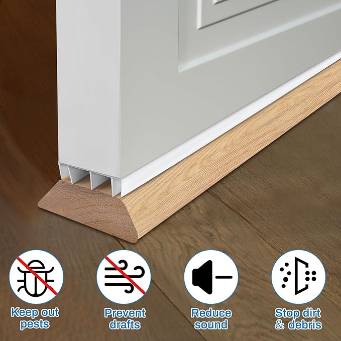 Pangda 2 Pcs Under Door Seal Door Bottom Seal 36" Long 1 3/4" Wide, Strip Draft - Image 5