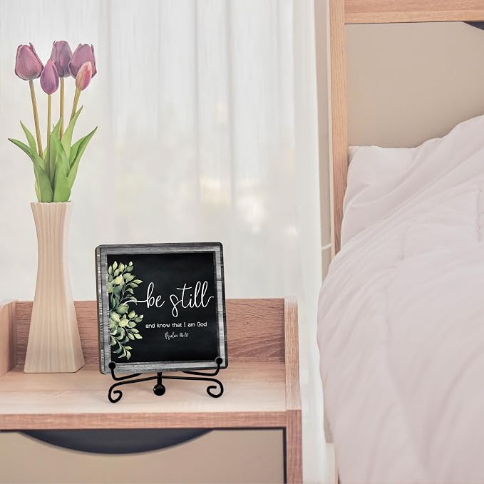 Home Decor, Farmhouse Be Still And Know That I Am God Shelf Decor - Image 3