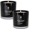 Lulu Candles, Blood Orange & Grapefruit, 9 Oz. 2 Pack | Vegan Soy Blend Jar by LULUCANDLES