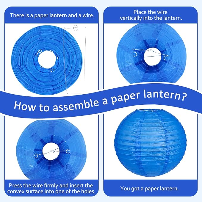 Paper Lanterns Party Decorations, Round Hanging Paper Lanterns Decorations - Image 7