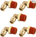 90° Swivel Male Elbow, 3/8" Tube x 1/2" NPT, DOT Approved 5PCS | by BOERAY