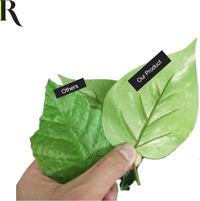 Retrograde 32" Fake Plant, Silk Faux Pothos Ivy Plant | Removable Pot Included - Image 3