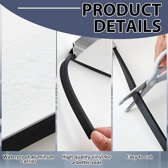Pushglossy 1 Pack 1" x 35.5" Storm Door Sweep Replacement Bottom Sweep Aluminum - Image 3