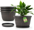 Quarut 4 Pack 14 Inch Large Plastic-Flower-Pots-for-Indoor-Outdoor-Plants | by Quarut