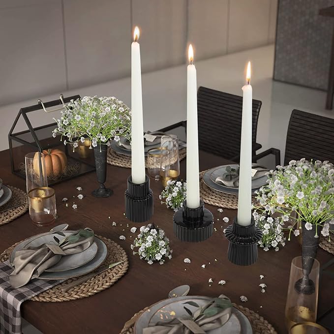 Vixdonos Taper Glass Candlestick Holders Tealight Candle Holders - Image 4