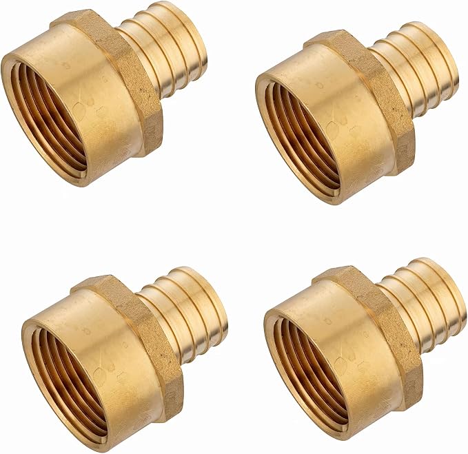 EFIELD Pex 3/4" x 3/4" Female NPT Thread Adapter | PEX Barb Crimp Brass Fitting by EFIELDPEXTUBING