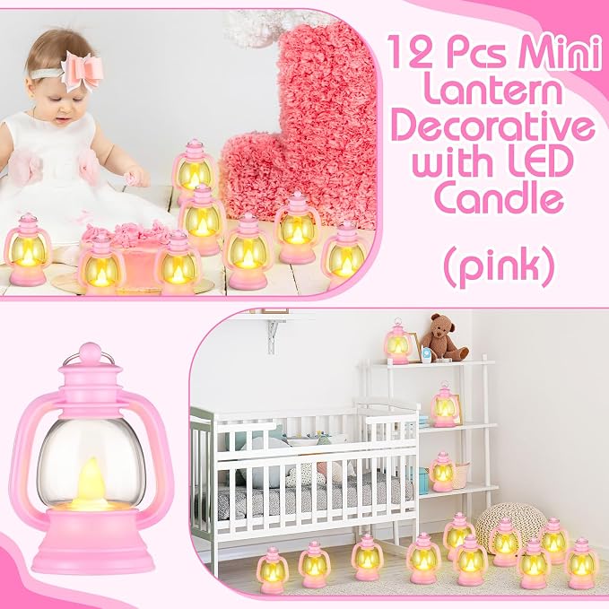 Ferraycle 12 Pcs Mini Lantern Decor 4 Inch Western Lantern Table Centerpiece - Image 5