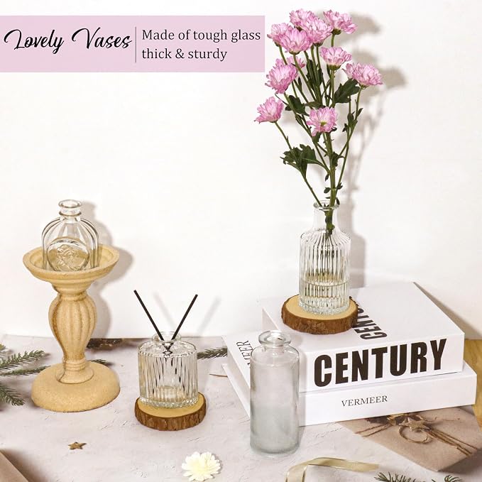 36Pcs Bud Vases Set Small Vintage Glass Bottles Clear Bud Vases in Bulk - Image 6