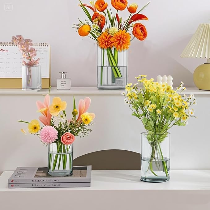36pcs Glass Vase Cylinder for Centerpieces 4, 6Inch Tall Small Flower Glass - Image 5