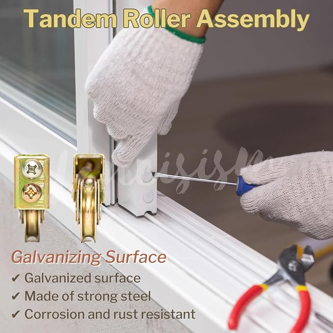 4Pcs Sliding Door Tandem Roller, Heavy-Duty 1-1/4 Inch Sliding Door Tandem - Image 4