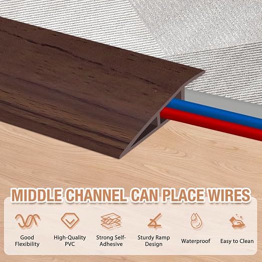 Floor Transition Strip Self Adhesive Vinyl Door Threshold Strip | Rubber - Image 3
