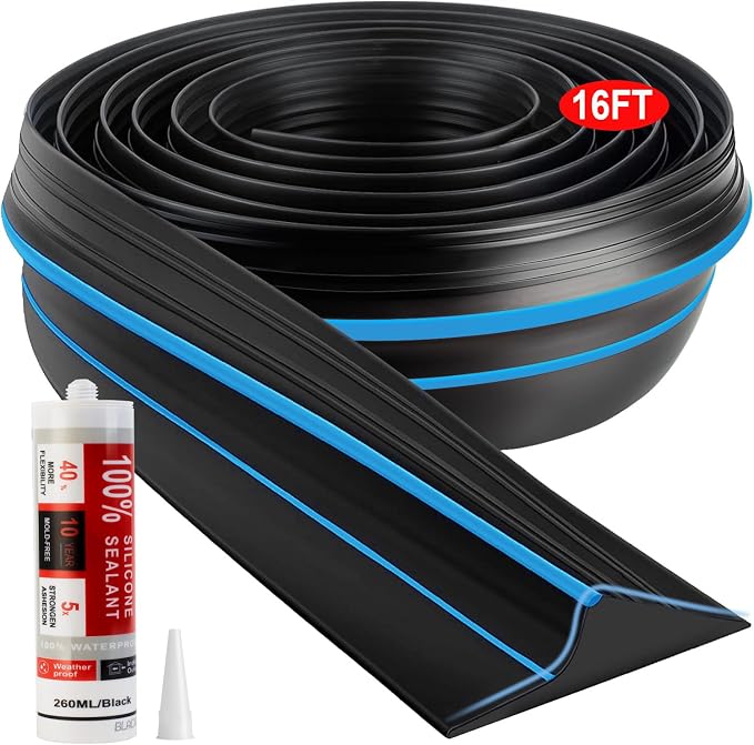 Jin&Bao 16FT Garage Door Threshold Seal Rubber Weather Strip 1 Adhesive | by Jin%26Bao